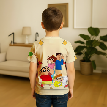 Shinchan(with Shiro) Kids AOP Sports T-Shirt