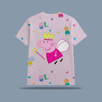 Happy Peppy Pig Family Kids AOP Sports T-Shirt