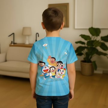 Doraemon Kids AOP Sports T-Shirt