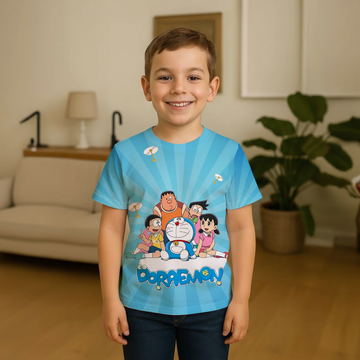 Doraemon Kids AOP Sports T-Shirt