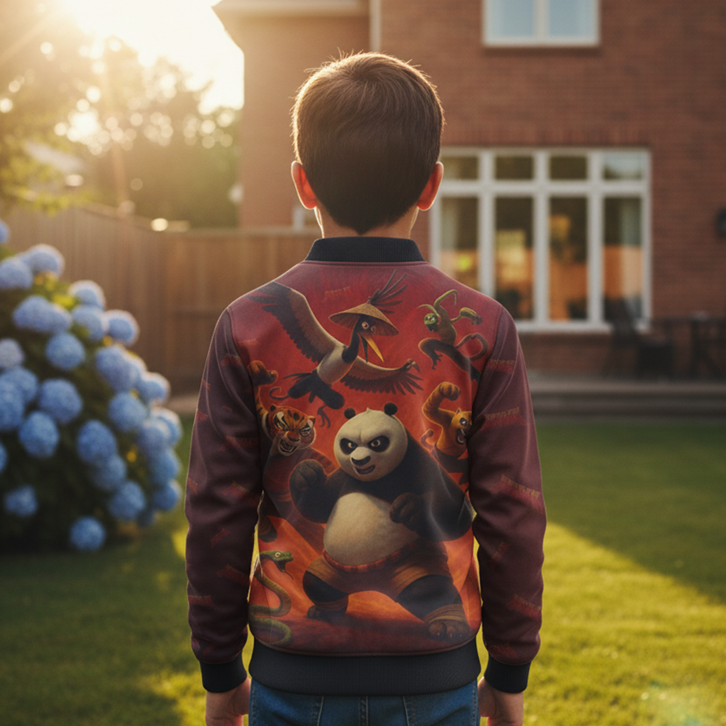 Kung Fu Panda Kids AOP Bomber Jacket