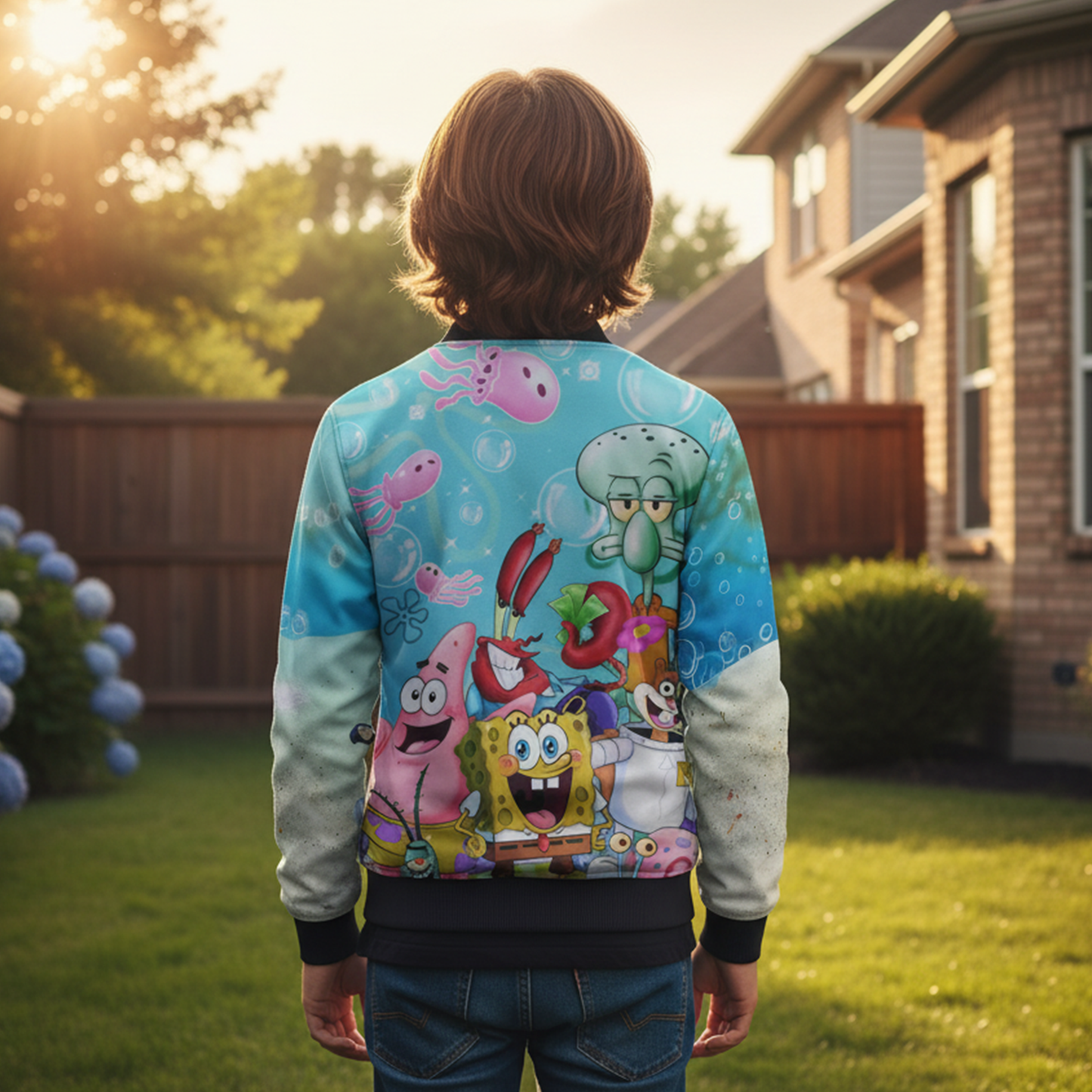 Sponge Bob Kids AOP Kids Bomber Jacket