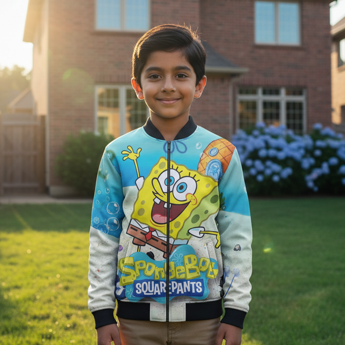 Sponge Bob Kids AOP Kids Bomber Jacket